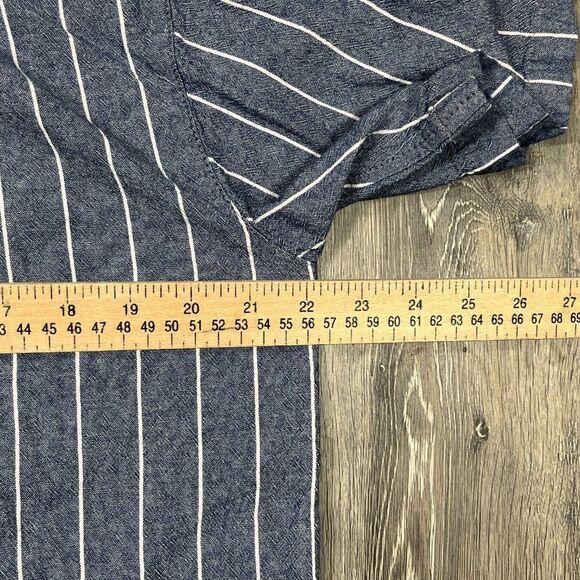 dyer brand san diego men's button up short sleeve shirt Sz Large - Picture 9 of 11